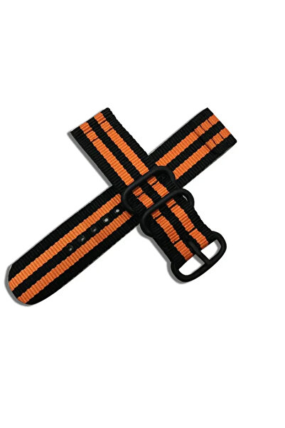 Choice43 20mm Black Orange 18mm 20mm 22mm 24mm Nylon Fabric Watch Bands Sport...