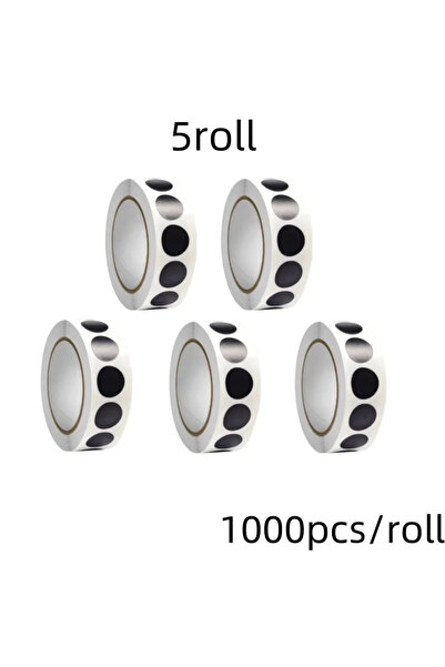 Choice8 Black-5roll 1000 PCS Color Dot Label Sticker Classification Mark Coat...