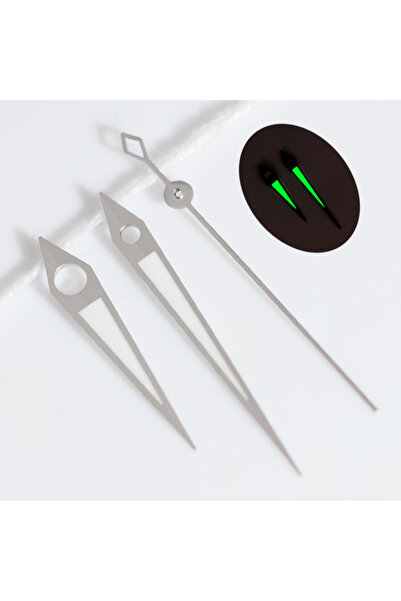 Choice SILVER GREEN Polished NH35 Hands 10*14*15mm Dauphine Aiguille Cocktail...