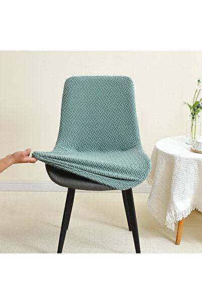 Choice4 1PC A6 chair cover 1/4pcs Jacquard Curved Chair Covers Stretch Dining...