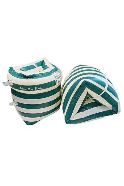 Choice6 MOJOYCE Olive green stripe 1Pair Floating Arm Circle Sleeves Double A...