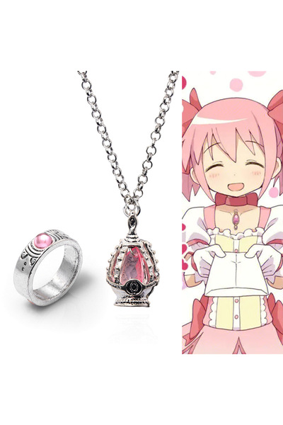 Choice 2pcs Anime Puella Magi Madoka Magica Soul Gem Necklace Crystal Pendant...