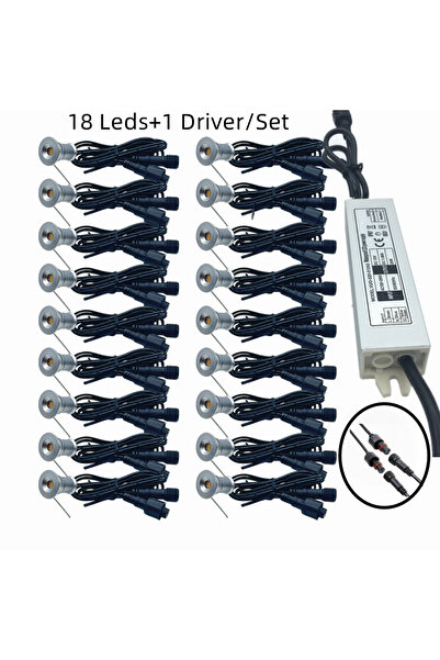 Choice 3000K Warm white 18 Pcs led Lights Mini LED Deck Light IP67 Waterproof...