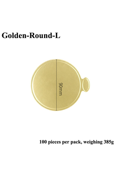 Choice8 Golden Round L Cake Cardboard 100pcs/set Golden Paper Board Silvery M...