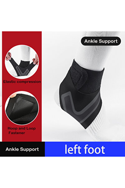 Choice4 L AB036-BK-left foot 1 Pc Ankle Brace Support Compression Sleeve Elas...