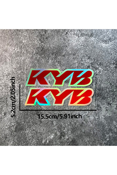 Choice3 15.5x5.2CM B-Laser 2PCS KYB Motorcycle Front Forks Stickers Waterproo...