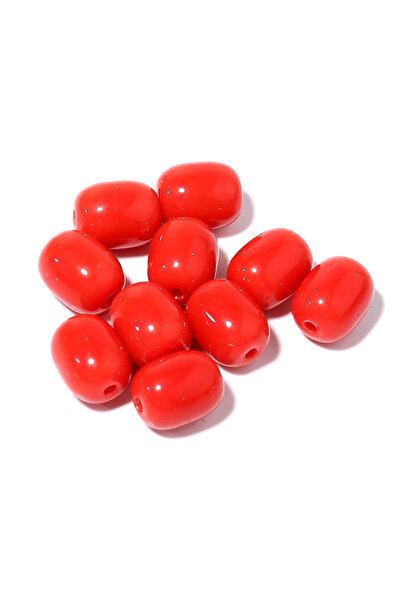 Choice7 Red 30pcs/lot 8x10mm Barrel Shape Glass Oval Bead Solid Color Loose S...