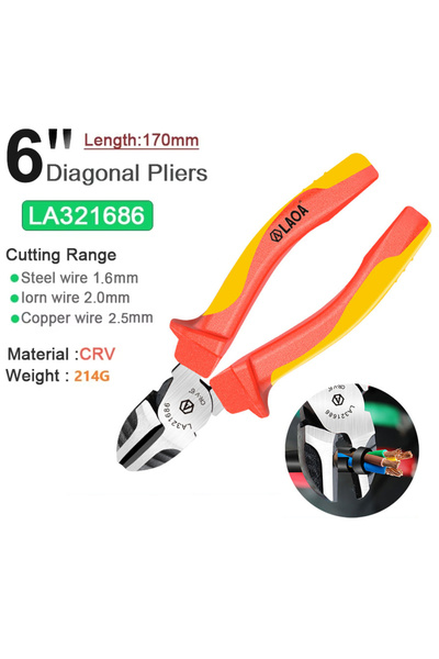 Choice 6inch Diagonal plier LAOA VDE Wire Cutters 6'' 7'' 8'' Insulated Combi...