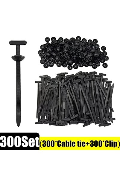 choice2 300 SET 1000/100pcs Cable Ties Buckle Auto Fastener Screw Replacement...