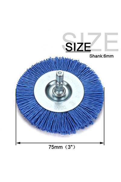 Choice4 1pc Type 7 Nylon Filament Abrasive Cup Brush 1/4" Shank Drill Rotary ...