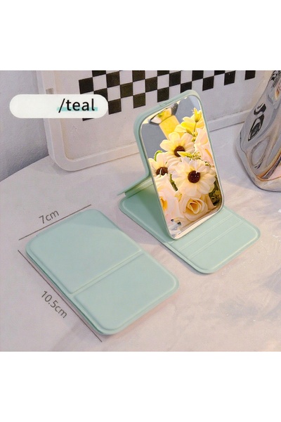 choice2 10.5x7cm green 1pc Mirror Makeup Mirror Portable Folding Mirror Girl ...
