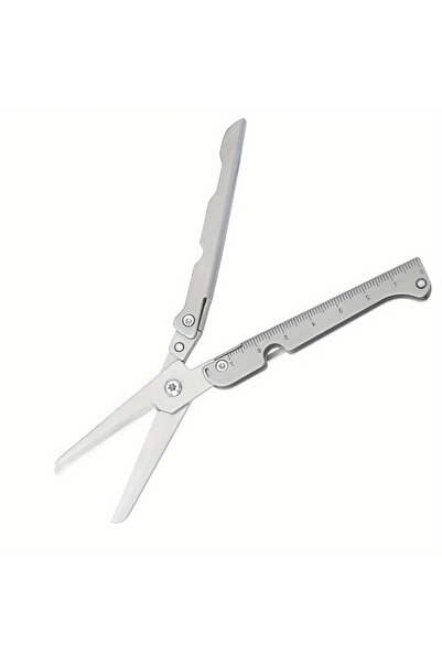 Choice Silver Stainless Steel Folding Scissors Outdoor Multifunctional Tool P...