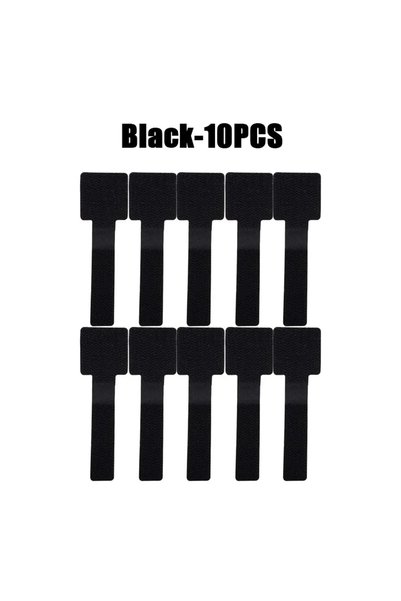 Choice5 black 10pcs New Reusable Cable Ties Velcro Ties Self-Adhesive Power C...