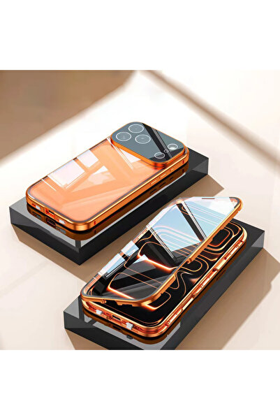 Choice iPhone17 Pro Orange 360 ° Full Protection Metal Magnetic Double-Sided ...