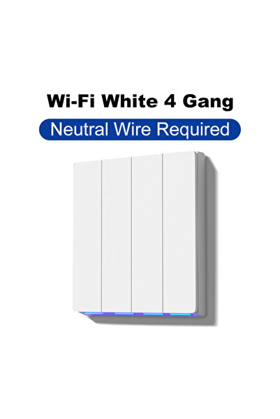 Choice11 WiFi White 4 Gang GIRIER Tuya Smart ZigBee Wall Switch WiFi Smart Bu...