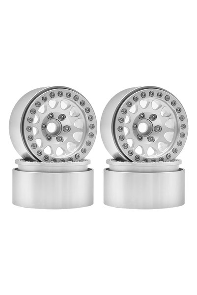Choice 4pcs Silver MYHRC Metal 1.9Inch Beadlock Wheel Rim Hub For1/10 RC Craw...