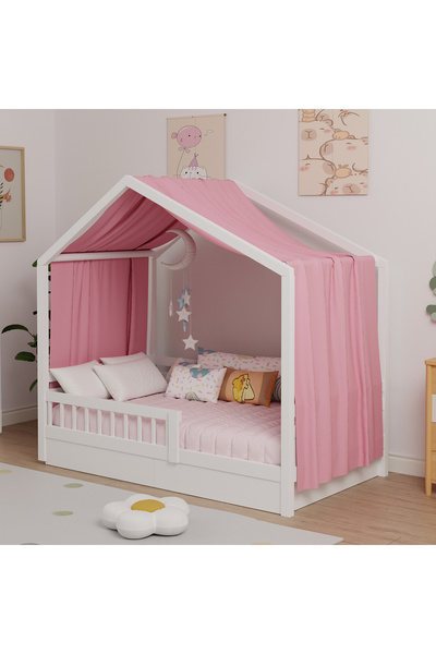 Choice21 135x350cm 1pcs pink Bunk Bed Canopy 1/2-Piece Muslin Bunk Bed Canopy...