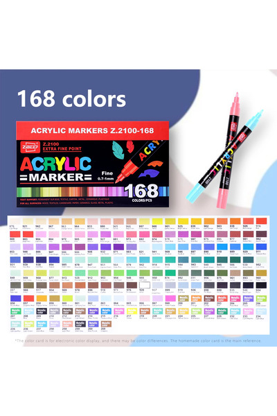 Choice 168 Colors Acrylic Paint Markers, Fine Tip Acrylic Paint Pen, Waterpro...
