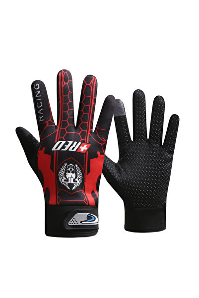 choice2 Ghost Red Cycling Gloves Men Anti-slip Full Finger Motorcycle Spring ...