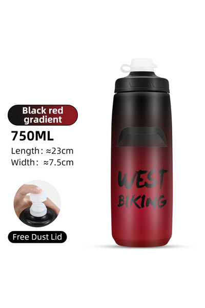 Choice17 750ml Black Red WEST BIKING Bicycle Water Bottle 620ml/750ml Multico...