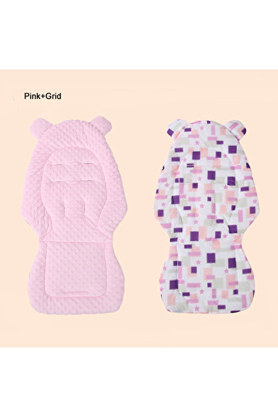 choice2 Double sided pink Baby Stroller Seat Cushion Infant Double-sided Cart...