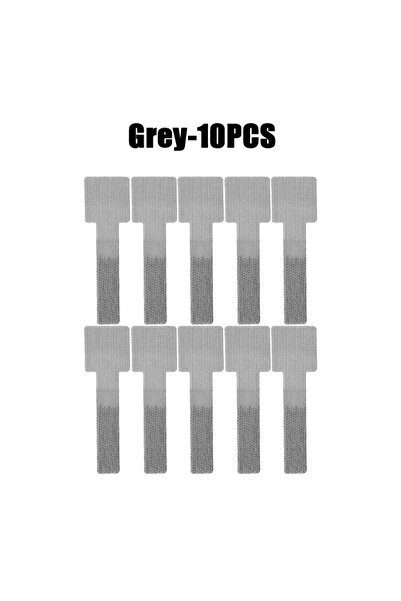 Choice4 grey 10pcs New Reusable Cable Ties Velcro Ties Self-Adhesive Power Co...