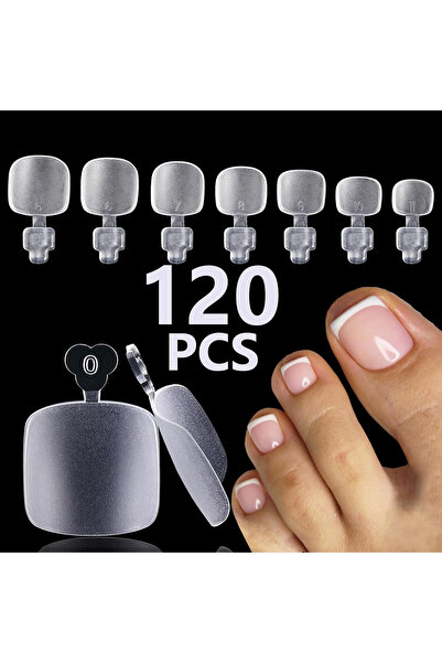 Choice عاجي 120/150/600 قطعة أظافر قدم صناعية قصيرة مربعة الشكل مغطاة بطبقة م...
