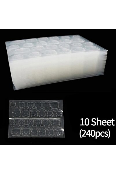 Choice Clear 240pcs Double Side Nail Jelly Glue Transparent False Nail Art Ad...