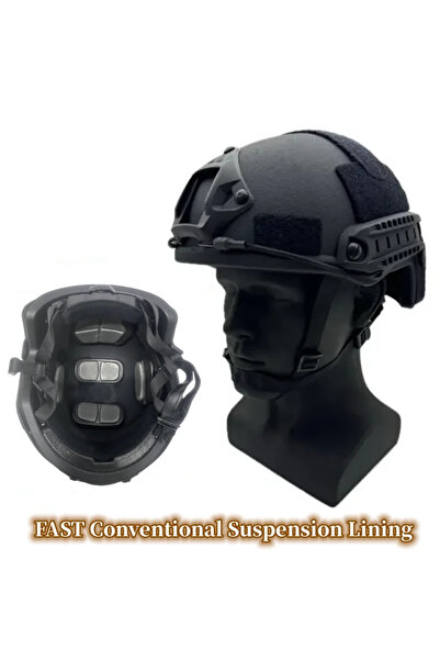 Choice4 L55-62 Black FAST Protective Helmet IIIA High Cut Tactical Equipment ...