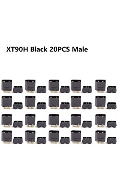 Choice1 XT90H Bk 20PCS Male 2-20PCS Black XT90H XT-90H Male Female Bullet Con...