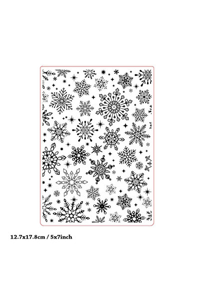 Choice10 EM375 Plastic Embossing Folders Christmas Snowflake Leaves Deer Sten...