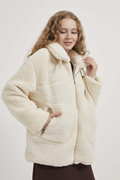 Arma Life Armalife 2635 Plush Pocket Detail Women's Coat