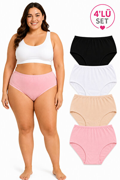 İpeksi 100% Cotton High Waist Daily Panties 4-Pack
