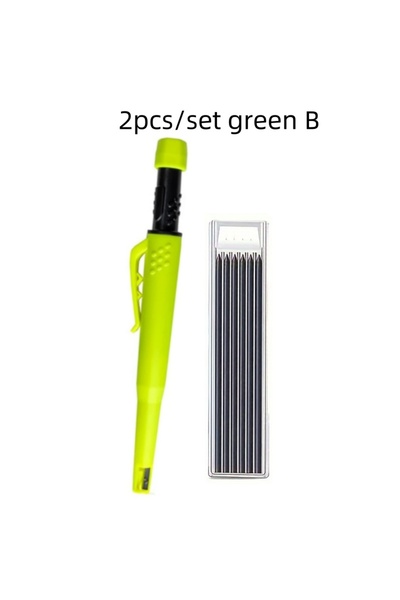 Choice7 green B set Solid Carpenter Pencil Set 2.8mm Deep Hole Mechanical Pen...