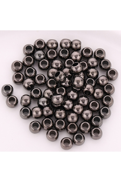 Choice14 6MM 11DKZ0421-4 200Pcs 100pcs 4 6 8 10mm Ball Bead Big Hole Round CC...