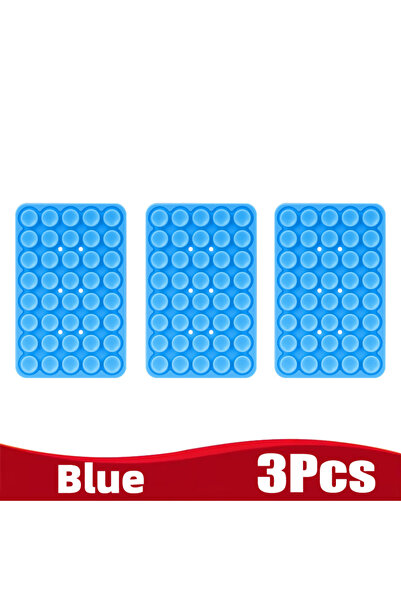 Choice Blue 3Pcs Silicone Suction Cup Phone Holde Multifunctional Fixed Anti-...