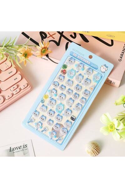 Choice H 3D Stereo Relief Stickers Kawaii Cartoon Waterproof DIY Decor Sticke...