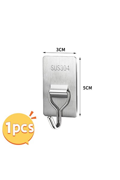 choice2 50X30mm 1PCS Self-Adhesive Towel Hooks 304 Stainless Steel Multi-Purp...