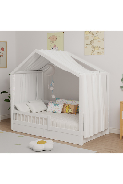 Choice11 67x270cm 1pcs white Bunk Bed Canopy 1/2-Piece Muslin Bunk Bed Canopy...