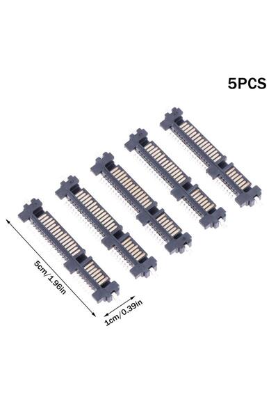 Choice1 A3 5pcs SATA Interface Socket SSD Solid State Drive Seat 7+15P 22PIN ...