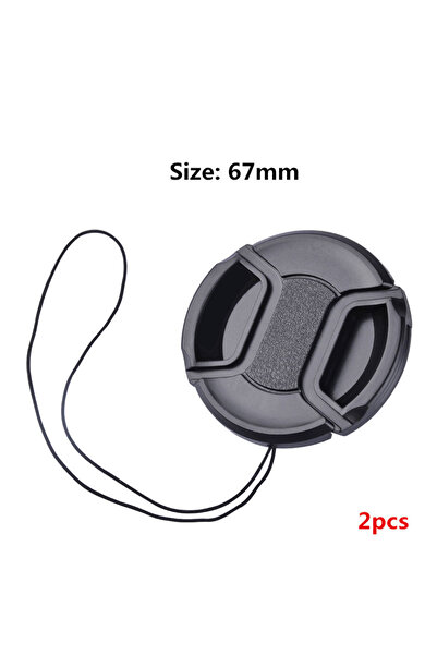 Choice 2 PCS 67mm Camera Lens Cap High-quality 40.5mm 49mm 52mm 55mm 58mm 62m...
