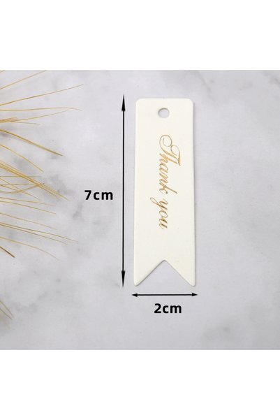 Choice 50pcs H1626-LH91WH-50P 50pcs Stamping Thank You Paper Card Tags Jewelr...