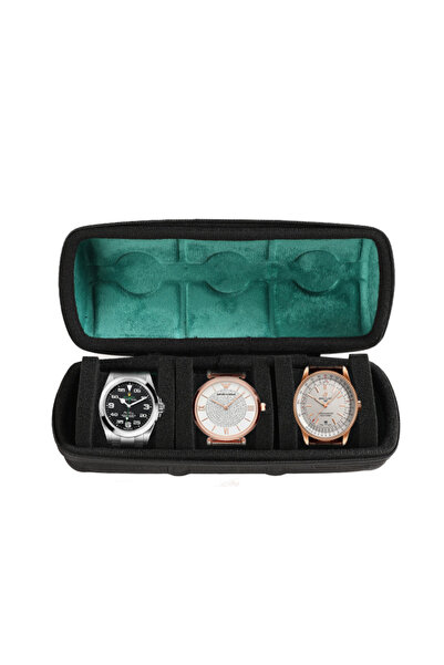 Choice 3 Slot Green 2/3/5 Slots Watch Travel Case,Hard Watch Roll, Travel Wat...