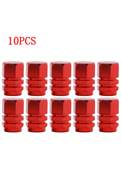 Choice12 Red 10cps 16Pcs Car Wheel Tire Valve Stems Caps Aluminum Tyre Rim St...