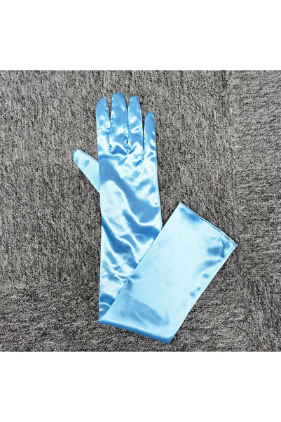Choice11 One Size Light Blue Women Multicolor 55CM Long Satin Ceremonial Glov...