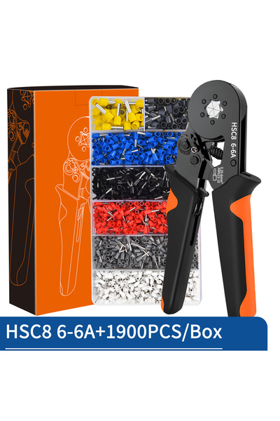 choice2 HSC8 6-6A 1900 قطعة طرفية أنبوبية للضغط، كماشة ضغط متعددة HSC86-4/6 م...