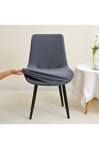 Choice3 4pcs A7 chair cover 1/4pcs Jacquard Curved Chair Covers Stretch Dinin...