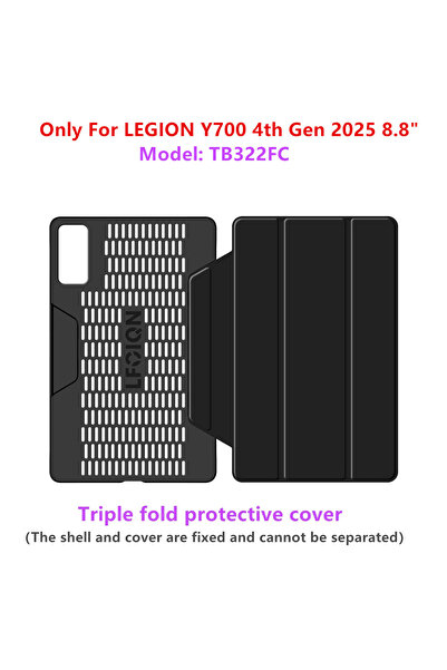 Choice LEGION Y700 2025 4th Triple fold Black AJIUYU Case For LEGION Y700 202...