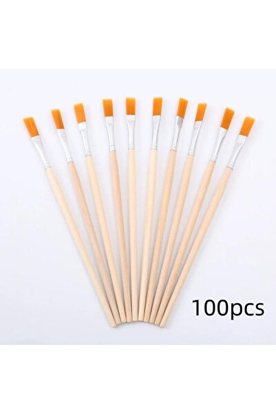 choice2 A 100Pcs DIY Paint Brush Set 10/50/100Pcs Nylon Hair Flat/Tip Brushes...