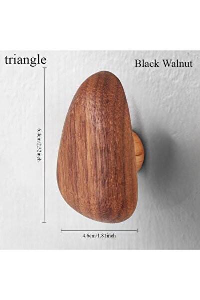 Choice Triangle handle Nordic creative solid wood pebble-shaped cabinet door ...